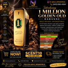 Load image into Gallery viewer, 1 MILLION GOLDEN OUD PACO RABANNE type
