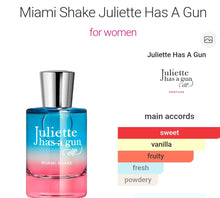 Load image into Gallery viewer, MIAMI SHAKE JULIETTE HAS A GUN type
