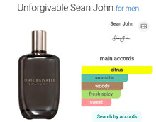 Load image into Gallery viewer, Unforgivable by Sean John type
